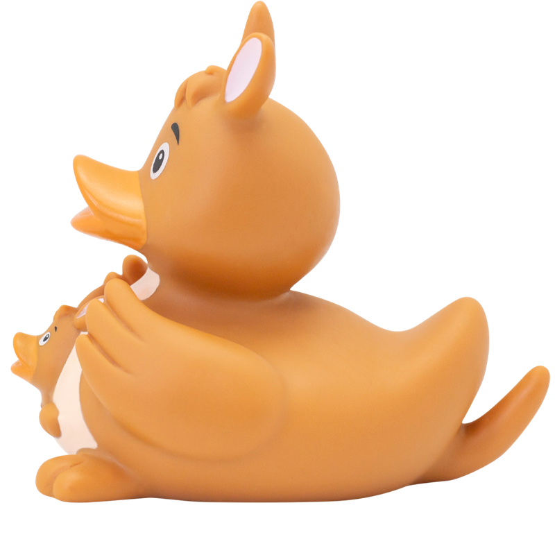 Känguru Ente Badeente Quietscheente Gummiente Lilalu
