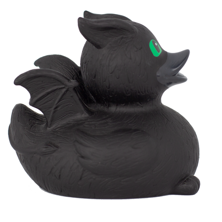 Kleiner Schwarzer Drache Badeente Quietscheente Gummiente Lilalu