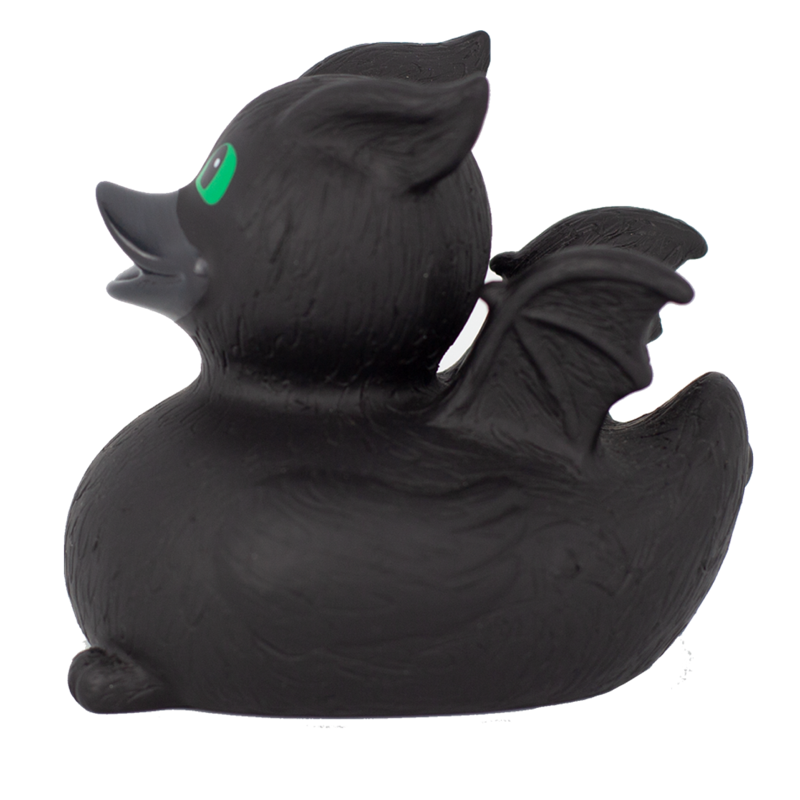 Kleiner Schwarzer Drache Badeente Quietscheente Gummiente Lilalu
