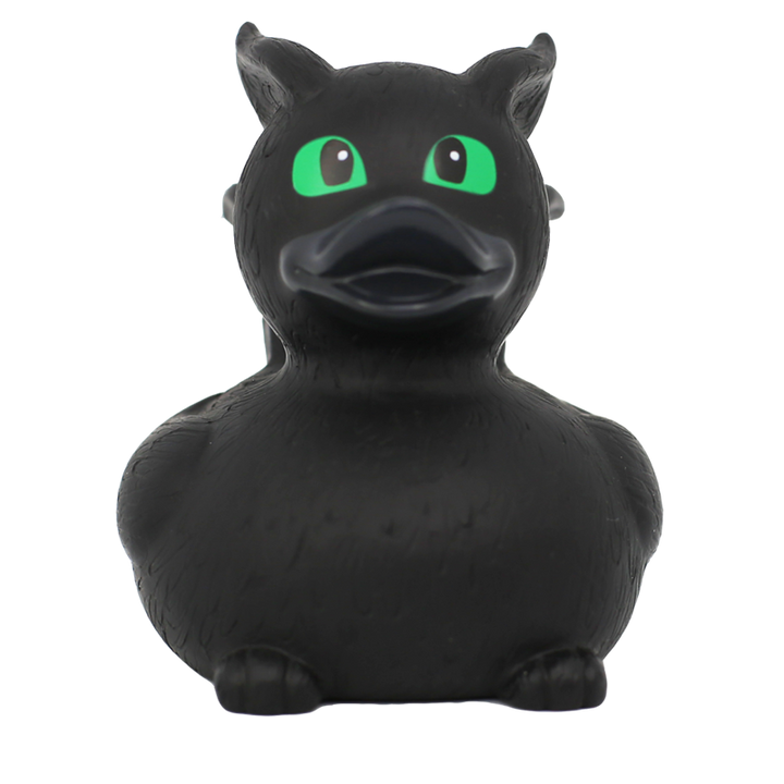 Kleiner Schwarzer Drache Badeente Quietscheente Gummiente Lilalu