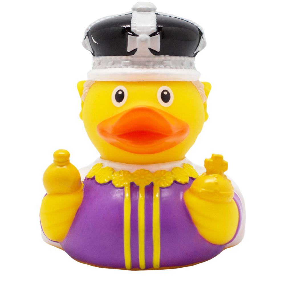 König Charles Ente Badeente Quietscheente Gummiente Lilalu