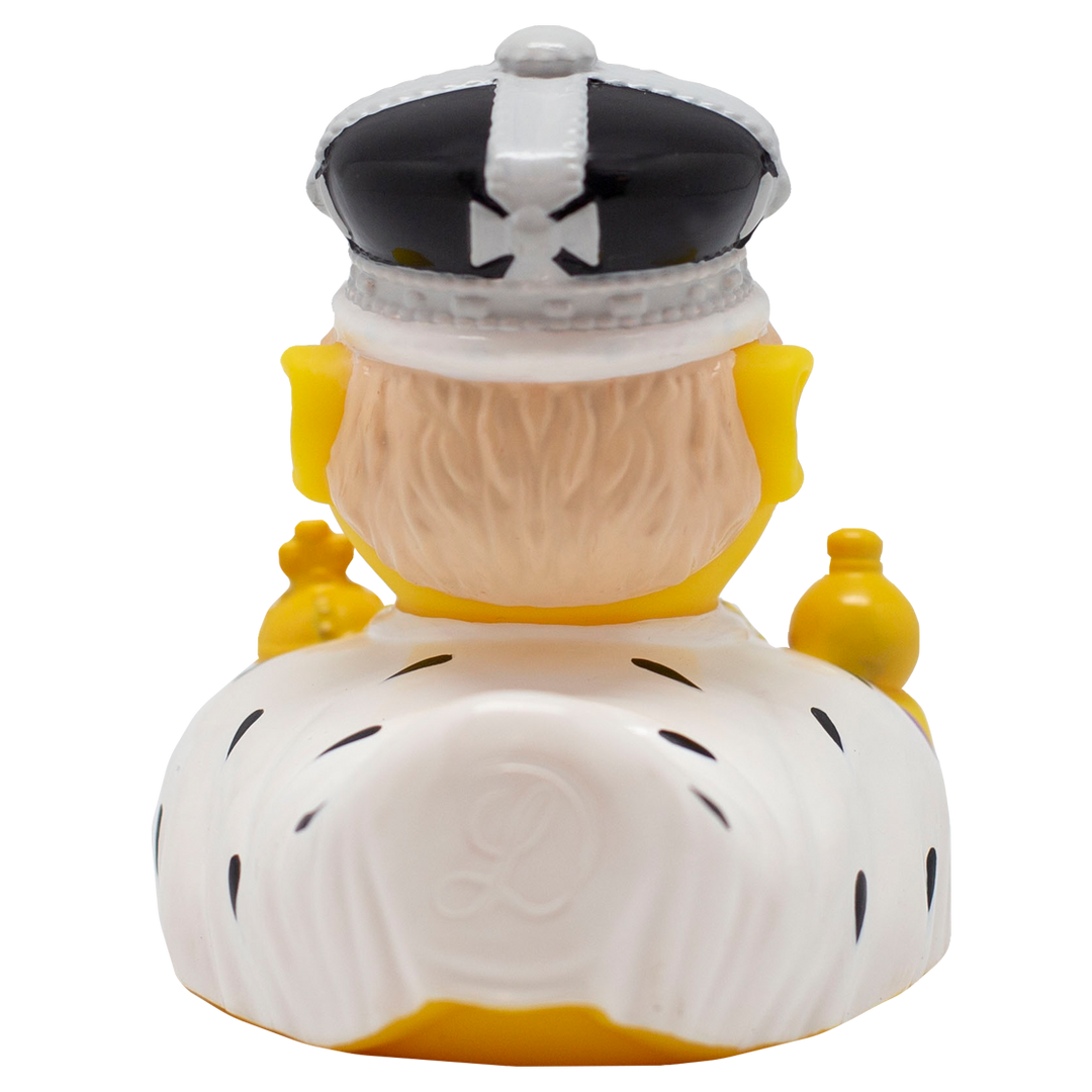 König Charles Ente Badeente Quietscheente Gummiente Lilalu