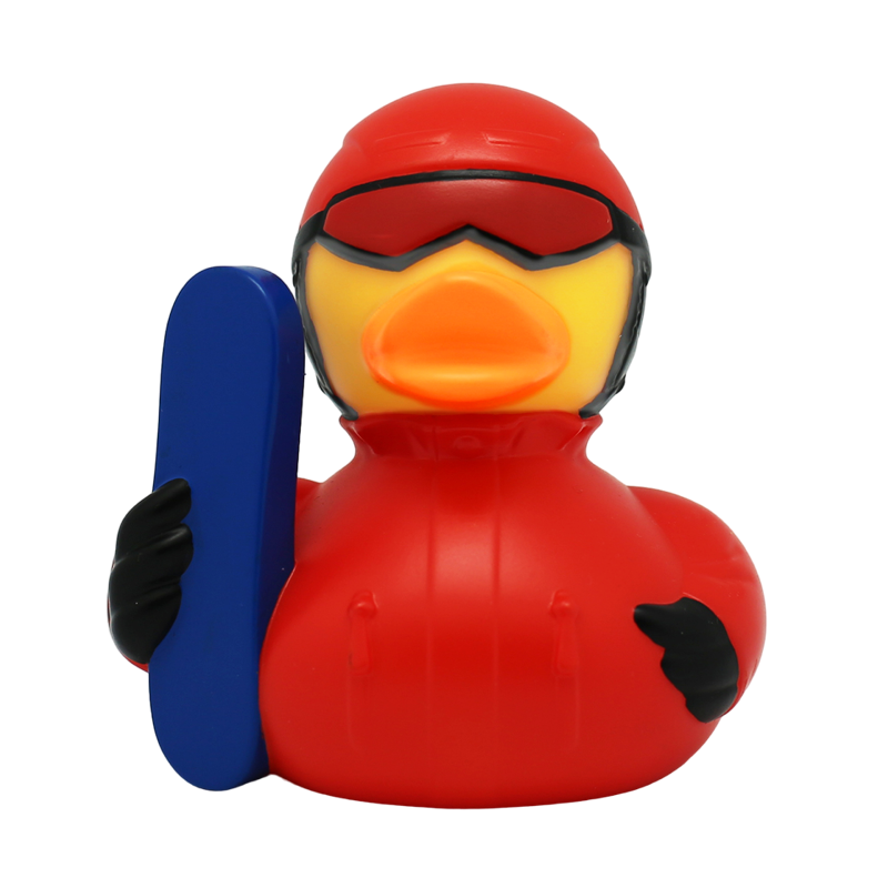Snowboard Wintersport Ente Badeente Quietscheente Gummiente Lilalu