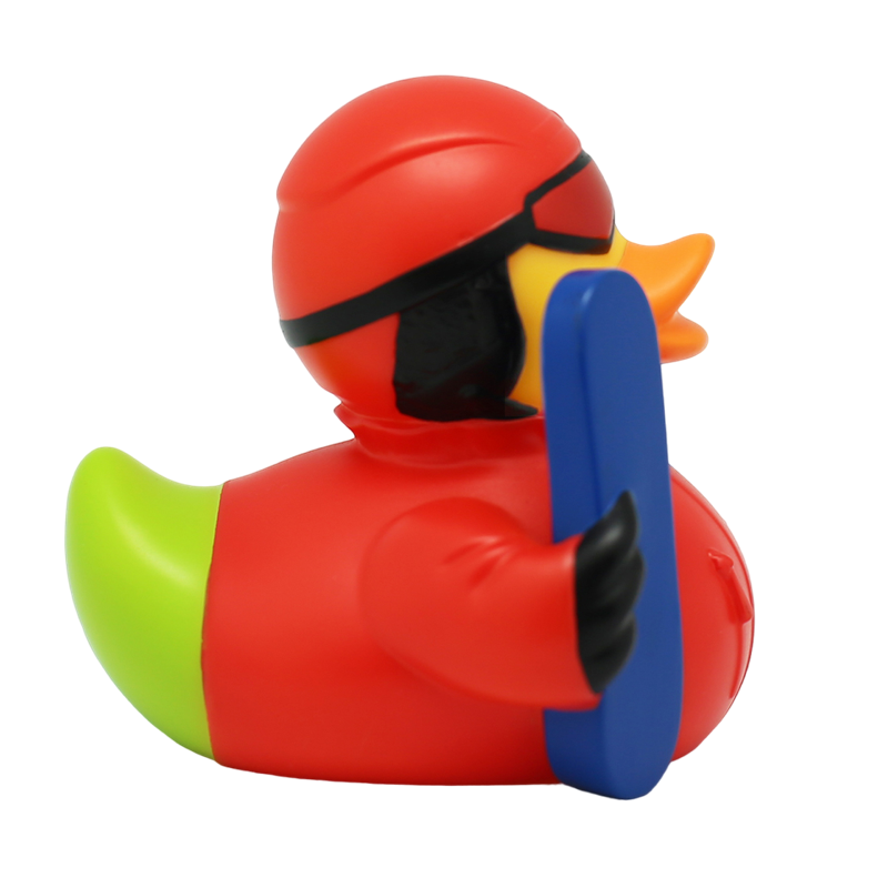 Snowboard Wintersport Ente Badeente Quietscheente Gummiente Lilalu