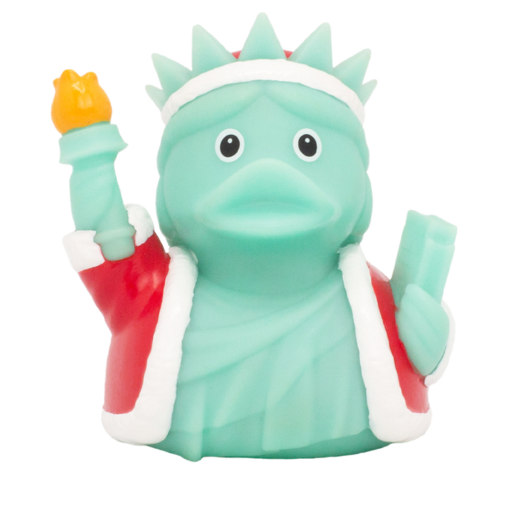 Xmas Freiheitsstatue Freedom Weihnachten Badeente Quietscheente Gummiente Lilalu