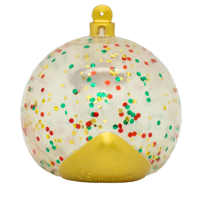 Glitzer Weihnachtskugel Christbaumschmuck Ente Badeente Quietscheente Lilalu