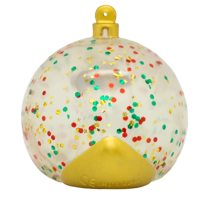 Glitzer Weihnachtskugel Christbaumschmuck Ente Badeente Quietscheente Lilalu