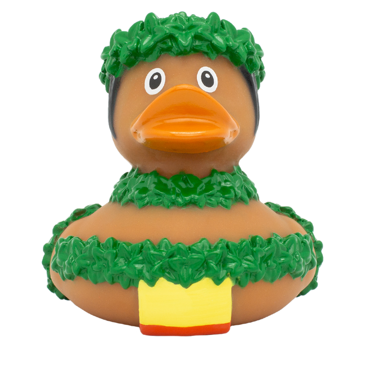 Hawaiianer Ente Badeente Quietscheente Gummiente Lilalu
