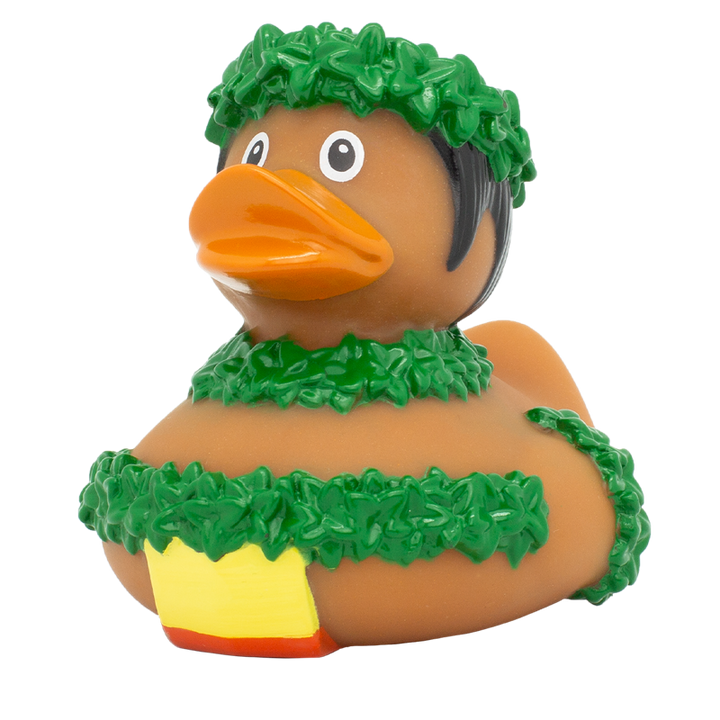 Hawaiianer Ente Badeente Quietscheente Gummiente Lilalu