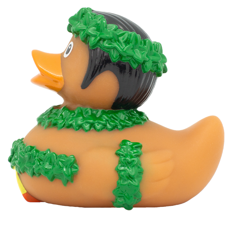 Hawaiianer Ente Badeente Quietscheente Gummiente Lilalu