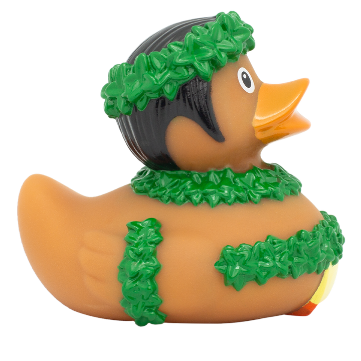 Hawaiianer Ente Badeente Quietscheente Gummiente Lilalu