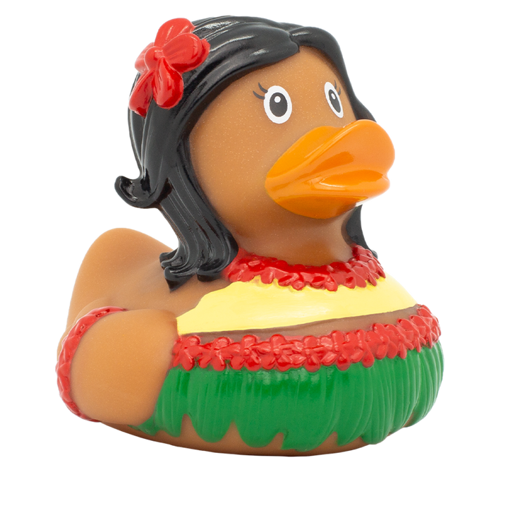 Hawaiianerin Ente Badeente Quietscheente Gummiente Lilalu