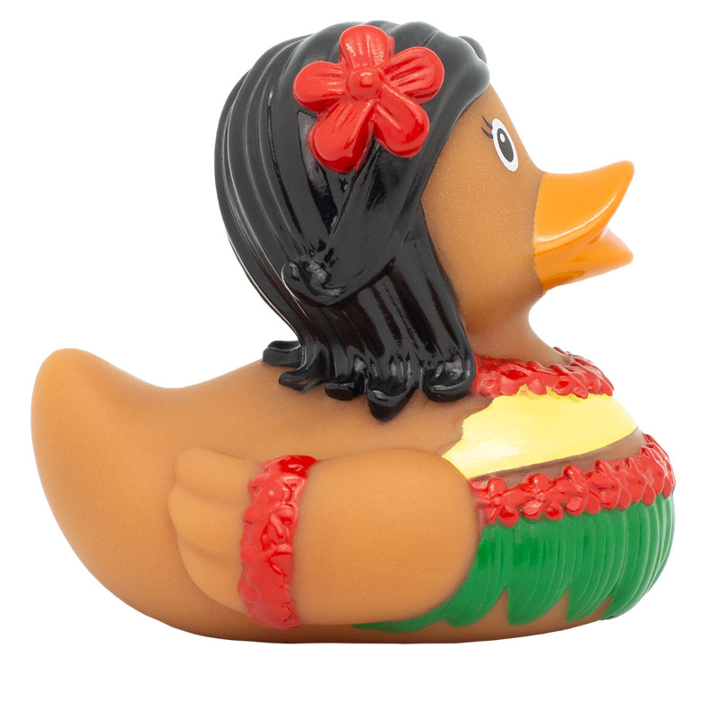 Hawaiianerin Ente Badeente Quietscheente Gummiente Lilalu