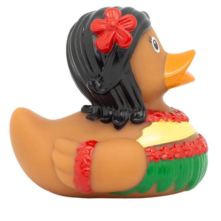 Hawaiianerin Ente Badeente Quietscheente Gummiente Lilalu