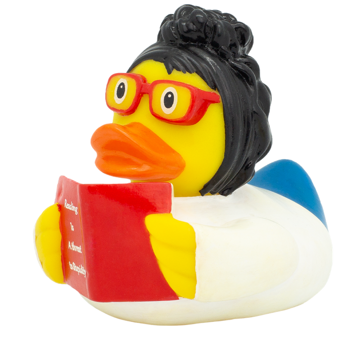 Leserin Lesen Bücherliebhaberin Badeente Quietscheente Gummiente Lilalu