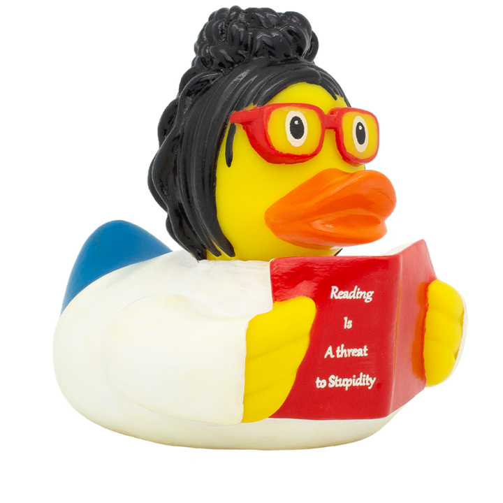 Leserin Lesen Bücherliebhaberin Badeente Quietscheente Gummiente Lilalu