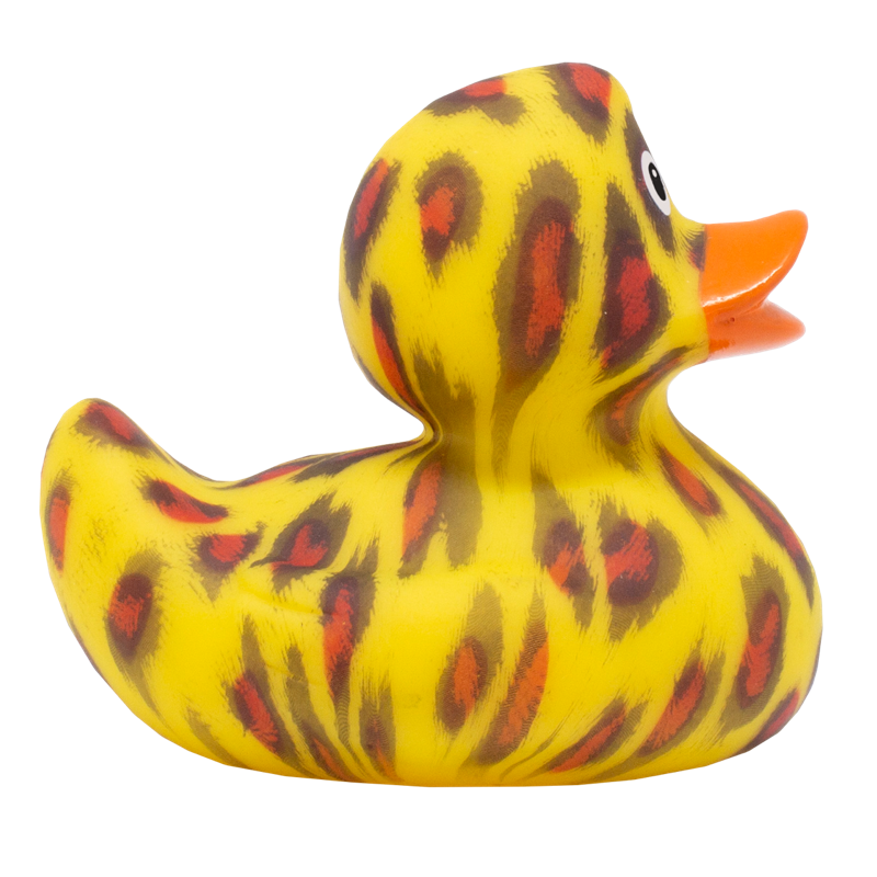 Wildkatze Ente Badeente Quietscheente Gummiente Lilalu