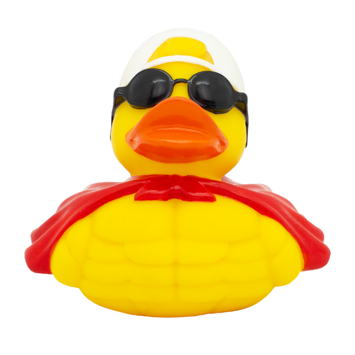 Super Ente Badeente Quietscheente Gummiente Lilalu
