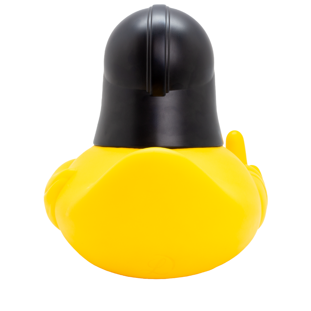 XXL Black Helmet Stinkefinger Gelb Badeente Quietscheente Gummiente Lilalu