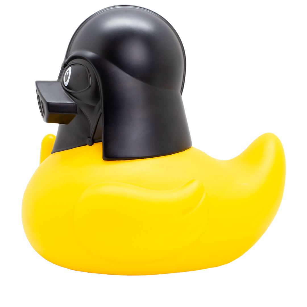 XXL Black Helmet Stinkefinger Gelb Badeente Quietscheente Gummiente Lilalu