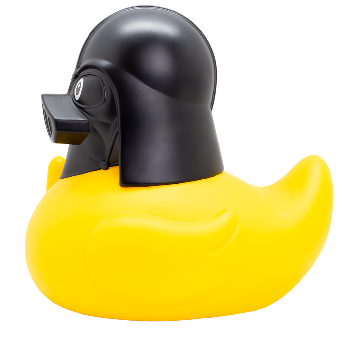 XXL Black Helmet Stinkefinger Gelb Badeente Quietscheente Gummiente Lilalu