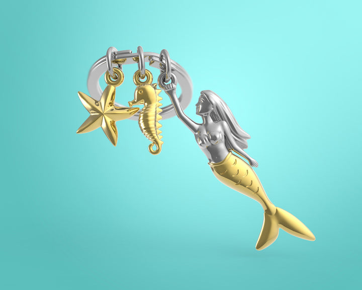 Schlüsselanhänger Meerjungfrau Mermaid Metalmorphose