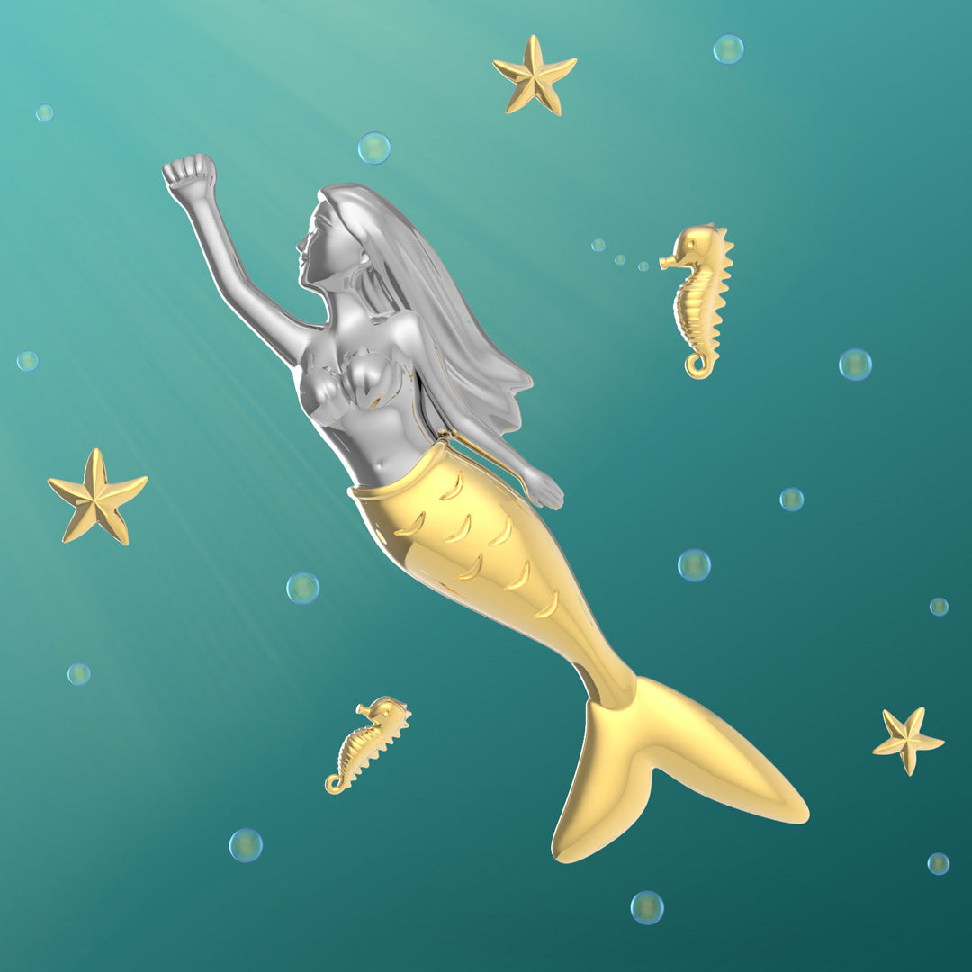 Schlüsselanhänger Meerjungfrau Mermaid Metalmorphose