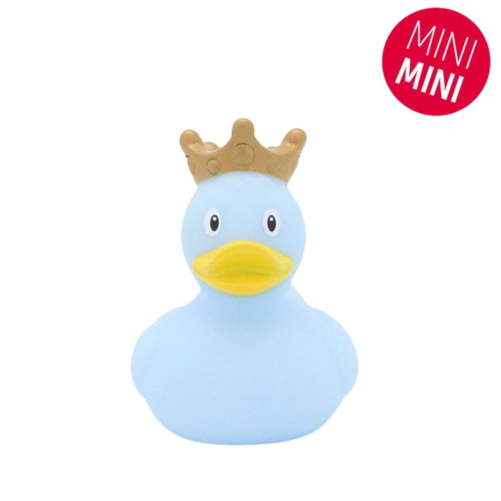 Mini Ente Krone Hellblau Badeente Quietscheente Gummiente Lilalu