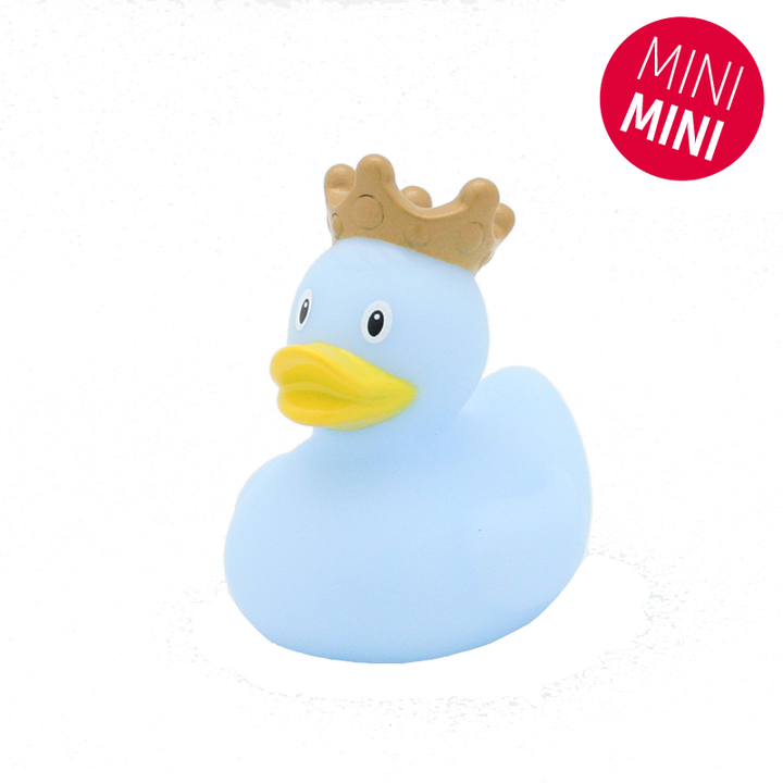 Mini Ente Krone Hellblau Badeente Quietscheente Gummiente Lilalu