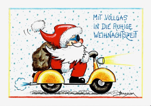 Grußkarte Klappkarte Engel "Schöne wilde Feiertage" 11 x 15 cm Heidemarie Brosien