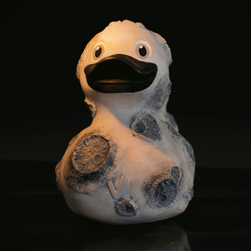 Moon Art Duck Kunstobjekt Kunsthandwerk Dekofigur von Kwnna