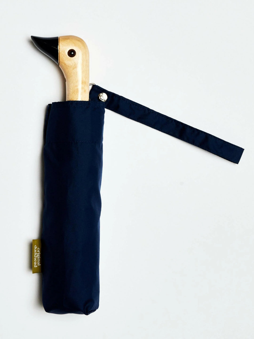 Regenschirm Navy Dunkelblau Birkenholzgriff Original Duckhead