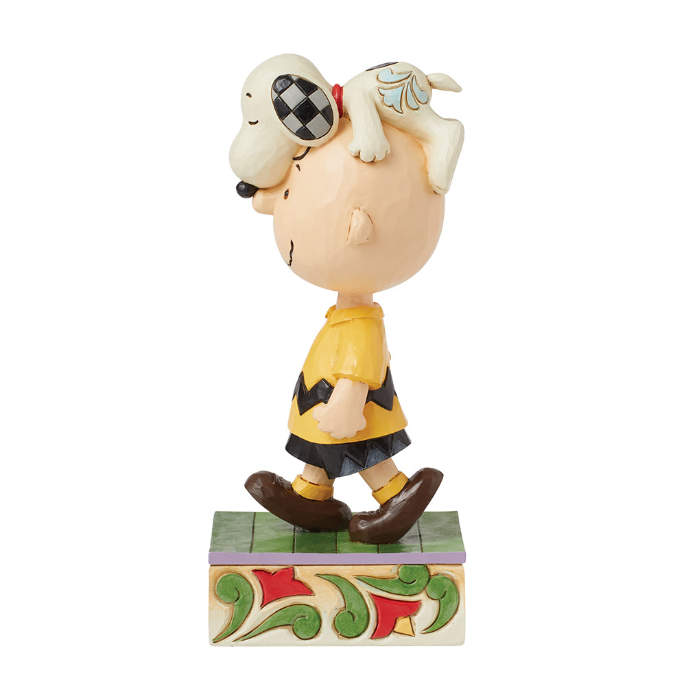 Snoopy Peanuts Snoopy on Charlie Brown's Head Figur Jim Shore 6016270 Enesco