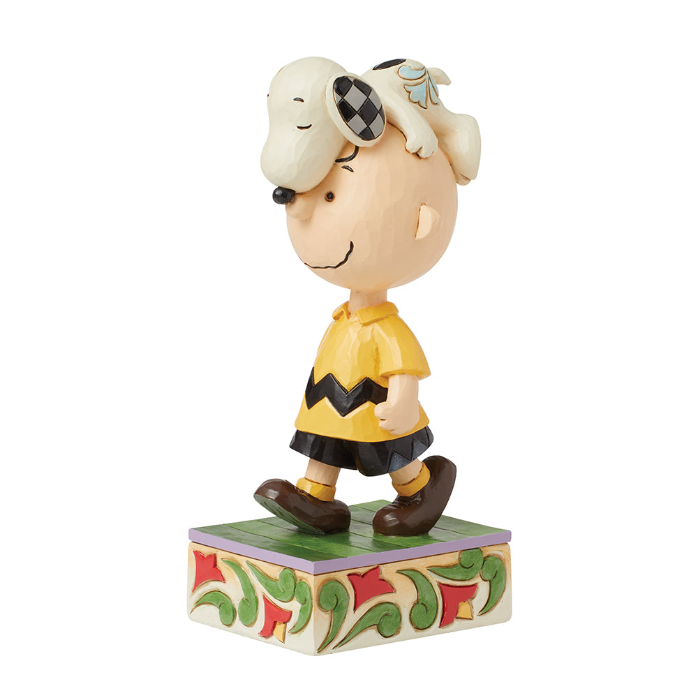 Snoopy Peanuts Snoopy on Charlie Brown's Head Figur Jim Shore 6016270 Enesco