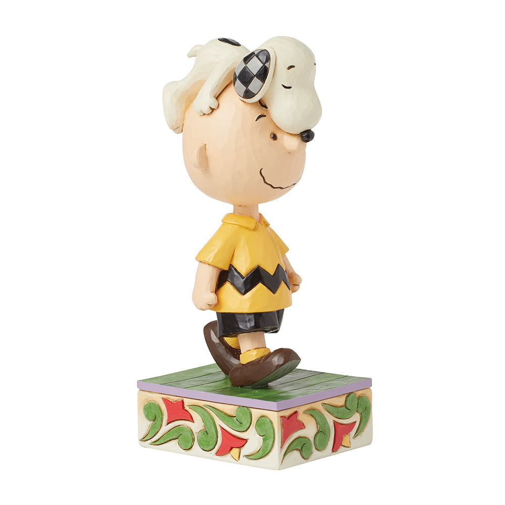 Snoopy Peanuts Snoopy on Charlie Brown's Head Figur Jim Shore 6016270 Enesco