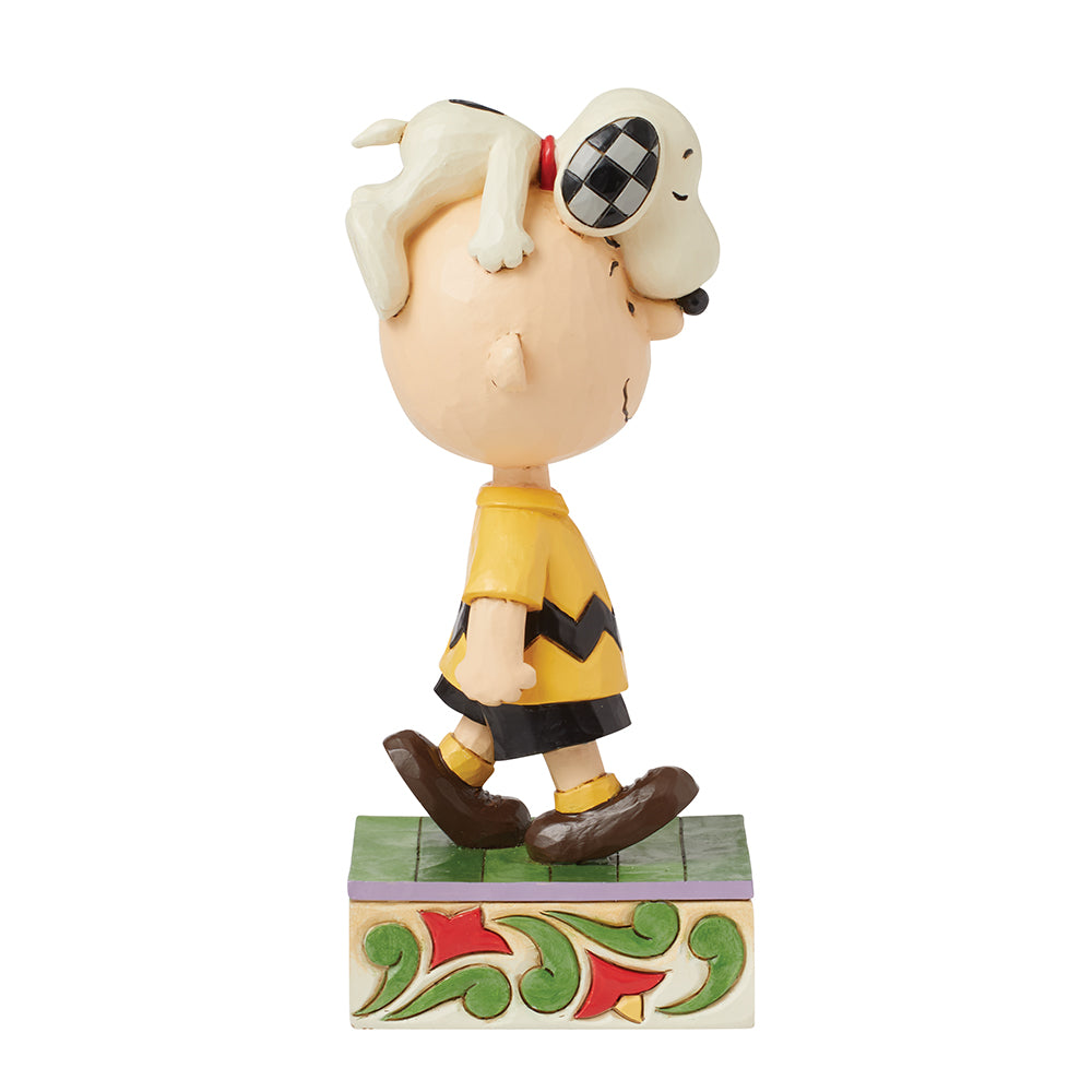 Snoopy Peanuts Snoopy on Charlie Brown's Head Figur Jim Shore 6016270 Enesco