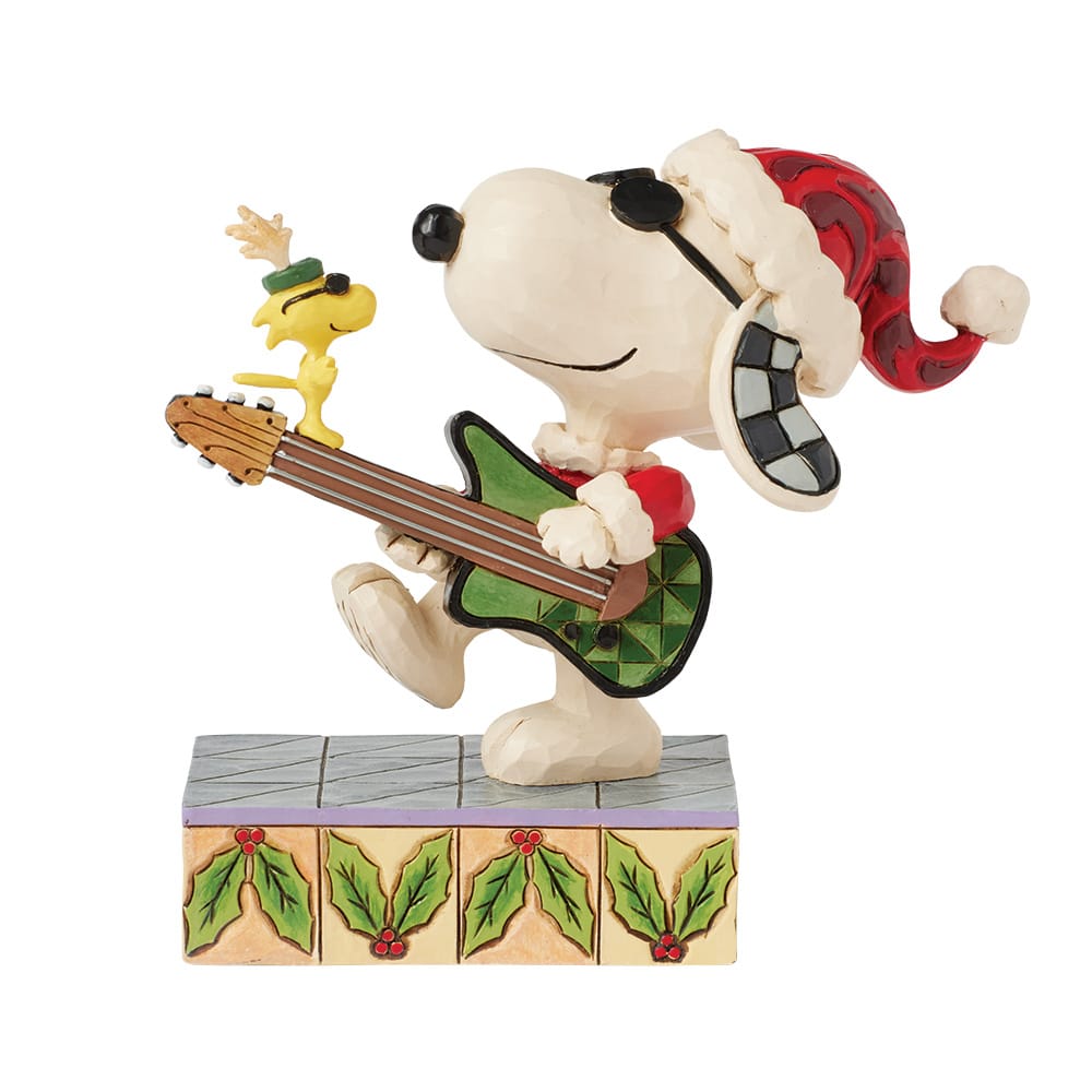 Snoopy Peanuts Snoopy & Woodstock Christmas Rock 'n' Roll Duo Figur Jim Shore 6017236 Enesco