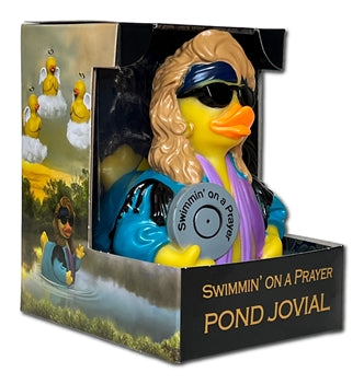 Pond Jovial Swimmin On A Prayer Badeente Gummiente CelebriDucks