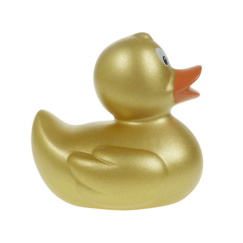 Mini Goldene Farbe Ente Badeente Quietscheente Gummiente Factotum – Entengalerie