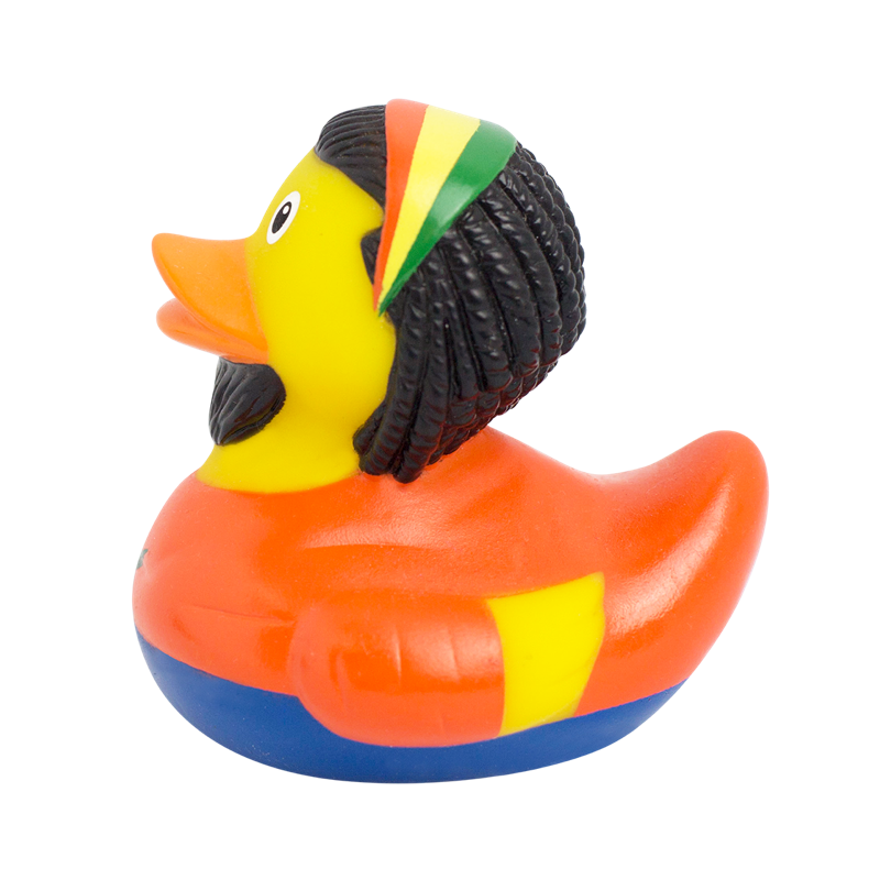 Rasta Ente Badeente Quietscheente Gummiente Lilalu