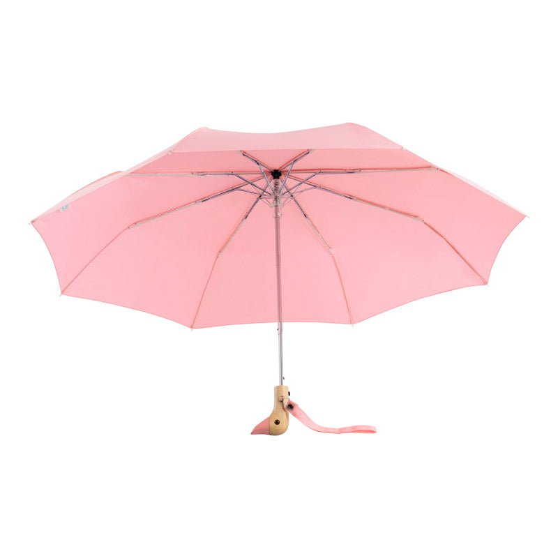 Regenschirm Pink Rosa Birkenholz Recycelter Stoff Original Duckhead