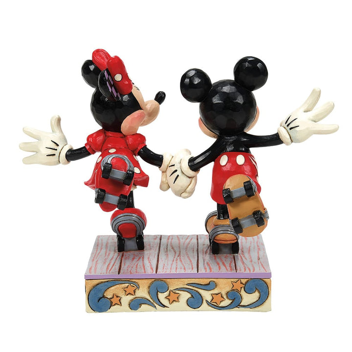 Disney Mickey & Minnie Mouse Rollerskating Figur Jim Shore 6014315 Enesco