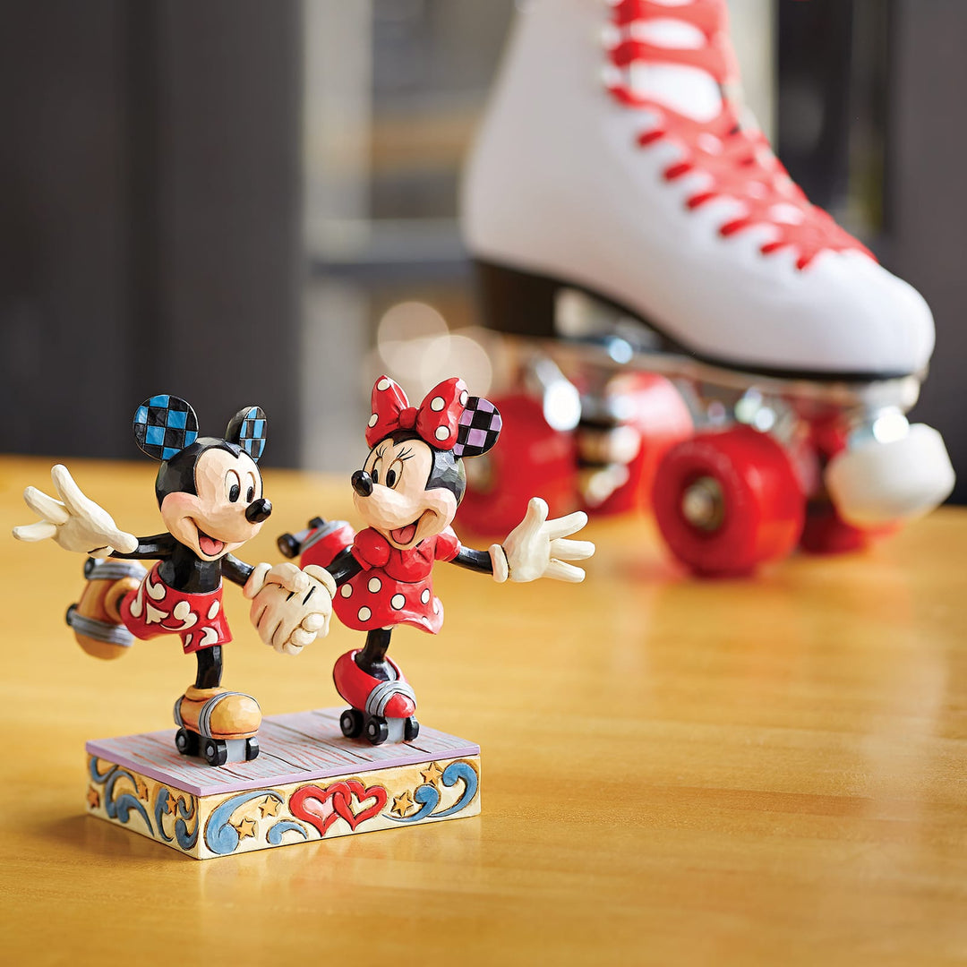 Disney Mickey & Minnie Mouse Rollerskating Figur Jim Shore 6014315 Enesco