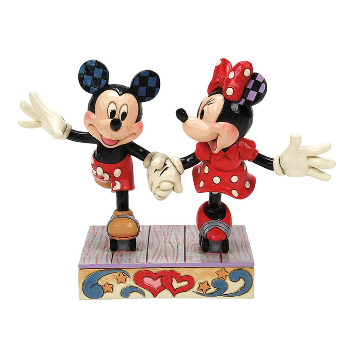 Disney Mickey & Minnie Mouse Rollerskating Figur Jim Shore 6014315 Enesco