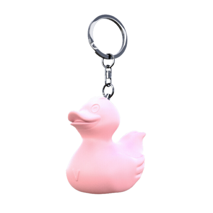 Ente Rosa Pink Schlüsselanhänger aus Gießharz Duckychain Ducklin