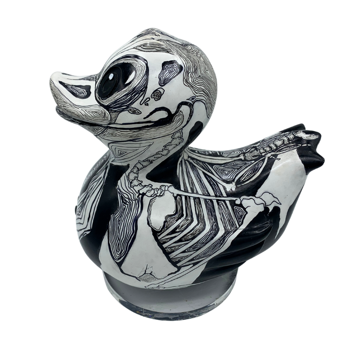 Skeleton Art Duck Kunstobjekt Dekofigur Unikat von Chrysa