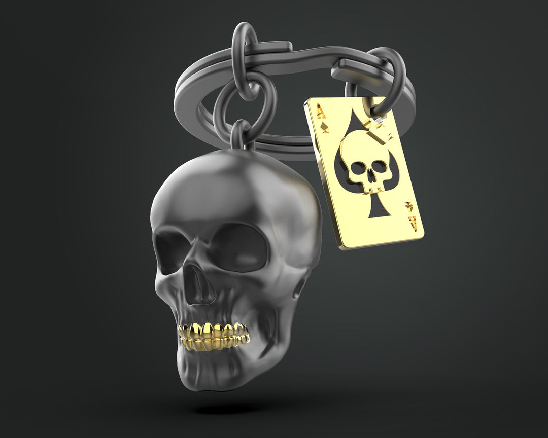 Schlüsselanhänger Totenkopf Skull Metalmorphose