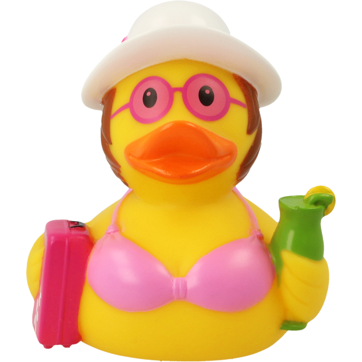 Urlauberin Ente Badeente Quietscheente Gummiente Lilalu