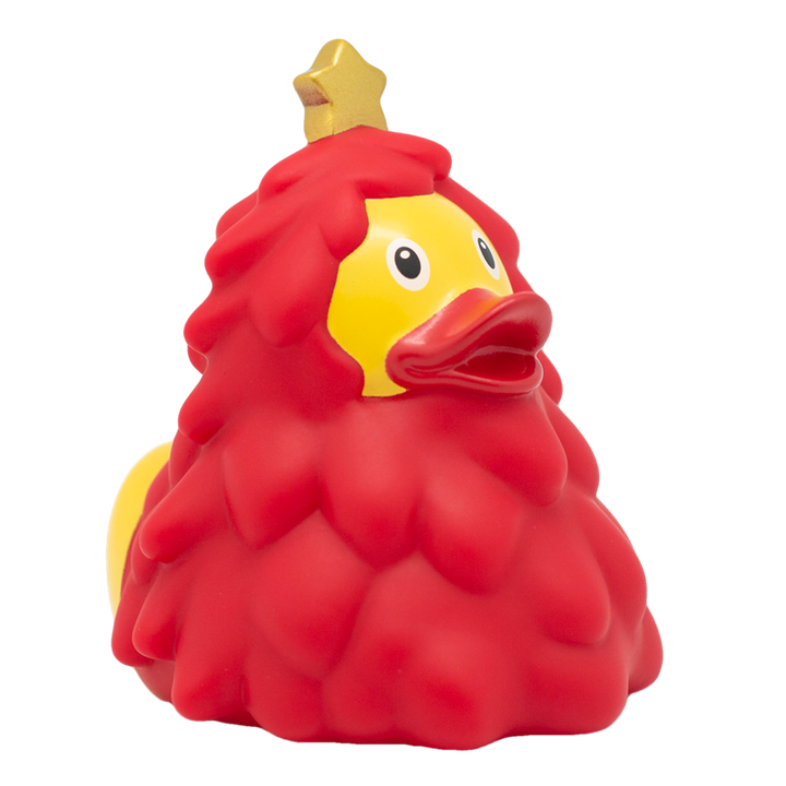 Weihnachtsbaum Rot Badeente Quietscheente Gummiente Lilalu