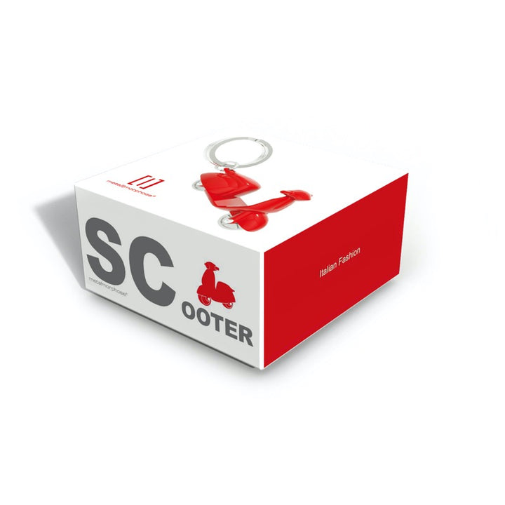 Schlüsselanhänger Scooter Motorroller Moped Vespa Rot Metalmorphose Box